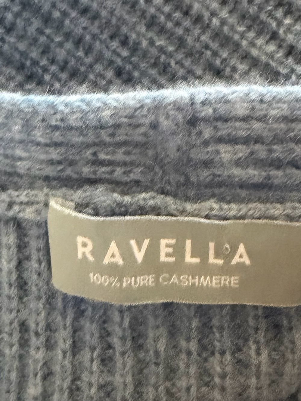 Ravella blue cashmere v neck sweater L - Picture 4 of 4